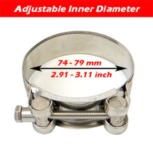 Load image into Gallery viewer, Kipalm Universal 304 Stainless Steel Clamp Exhaust Clip For Slip-on Type Car Motorcycle Muffler Sile