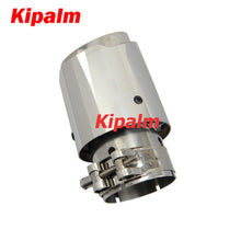 Load image into Gallery viewer, 1pcs Civic 8 Hollow AK Logo Slanted Cutting Edge Sliver Stainless Steel Exhaust Tip Tail End Pipe Muffler Tips Accord 8