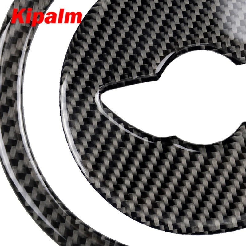 kipalm Carbon Fiber Car Steering Wheel Stickers Cover Trim for Mini Cooper Clubman R55 R56 R60 R61 Mini Accessories