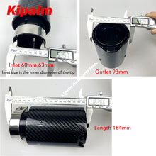 Load image into Gallery viewer, 1pcs Universal M LOGO Carbon Fiber Exhaust tips For BMW Performance exhaust pipe Exhaust tips Glossy