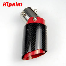 Load image into Gallery viewer, Red Angle Adjustable Bolt-On Akrapovic Carbon Fiber Exhaust Pipe with Anti-drop Rope Kicks FIT CRV RAV4 Altis Toyota HRV