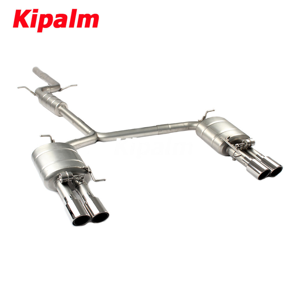 304 Stainless Steel Full Exhaust System Cat-back Fit for Audi A4L B8 2.0T 2009-2015