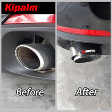Load image into Gallery viewer, Kipalm Forged Carbon Fiber Exhaust Tip 304 Stainless Steel Twill Carbon Fiber Muffler Tips Fit for BMW X5 E70 E53