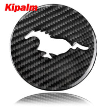 Load image into Gallery viewer, Mustang Real Carbon Fiber Steering Wheel Emblem for Ford Mustang Car Stickers Car-Styling 2015-2018 Mustang Stickers Accessories