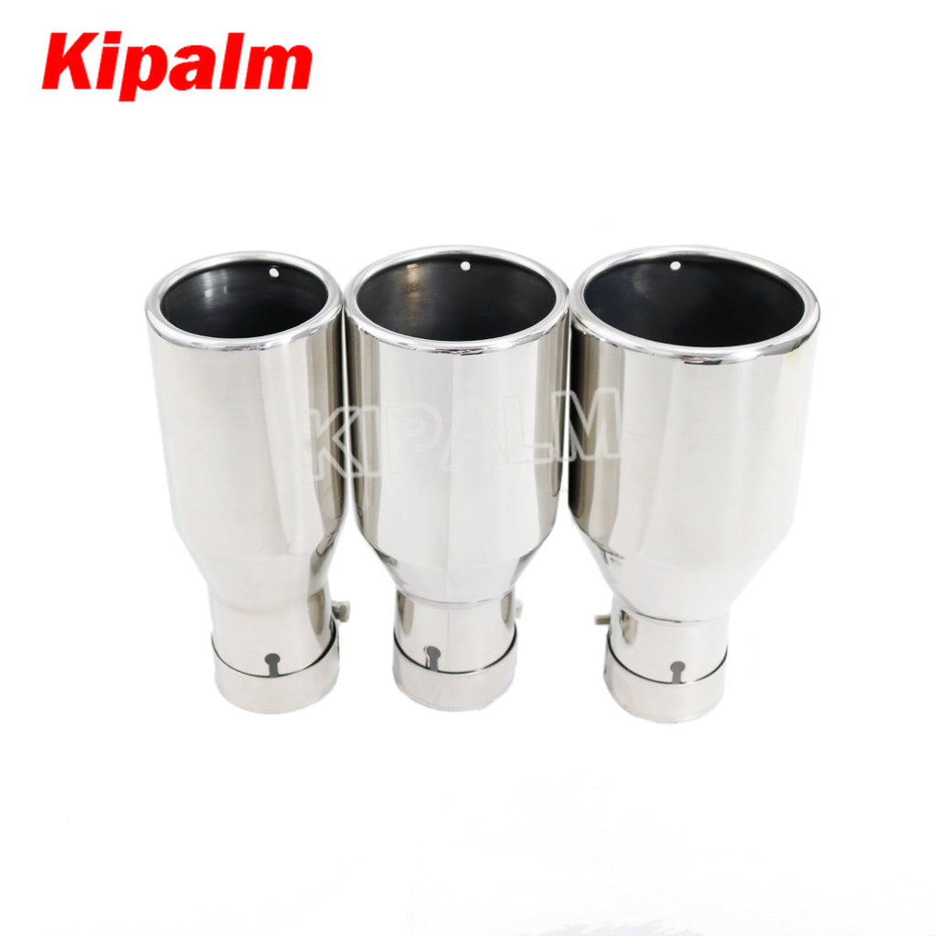 1 piece Car Universal mirror polished Stainless Steel Exhaust Pipe Muffler Tips for Audi VW Golf BMW Toyota Honda Parts