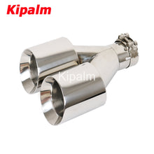 Load image into Gallery viewer, 1 Pair Exhaust Dual Tips Double-layer Polished Stainless Car Muffler Tail Pipes for Exhaust Modify