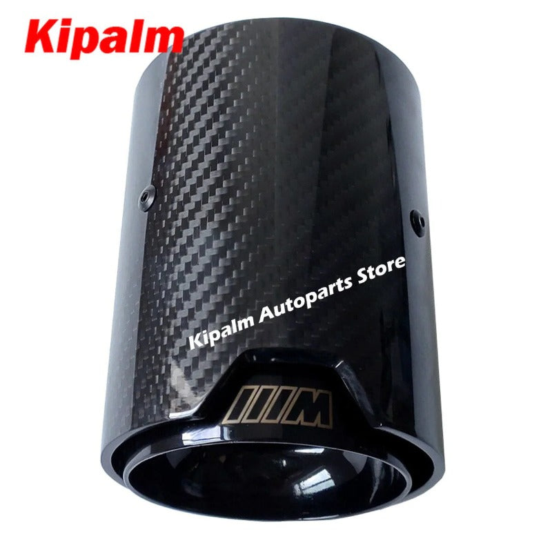 2PCS Real Carbon Fiber Black Muffler Tip Length 120mm for BMW M Performance Exhaust M2 F87 M3 F80 M4 F82 F83 M5 F10