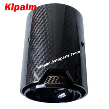 Load image into Gallery viewer, 2PCS Real Carbon Fiber Black Muffler Tip Length 120mm for BMW M Performance Exhaust M2 F87 M3 F80 M4 F82 F83 M5 F10