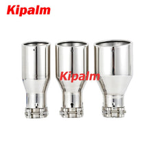 Load image into Gallery viewer, 1PC Car Exhaust Pipe Tail Throat Stainless Steel Muffler Tips with Clamp Modification Parts Silver Color