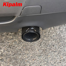 Load image into Gallery viewer, 1pcs Universal M LOGO Carbon Fiber Exhaust tips For BMW Performance exhaust pipe Exhaust tips Glossy