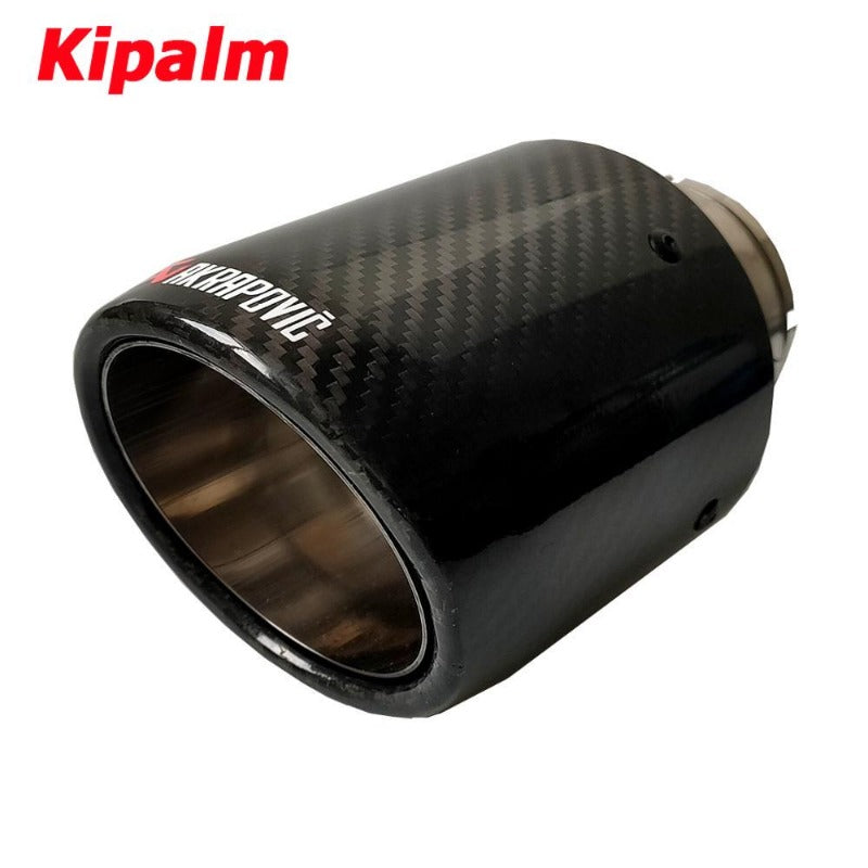2019 New Type Curly Edge Car Universal Akrapovic Carbon Fiber Exhaust Tips Muffler Pipe For BMW BENZ AUDI VW