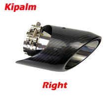 Load image into Gallery viewer, 1Pair Real Carbon Fiber Slanted Exhaust Muffler Tips Porsche Styling Exhaust Tip with Wing Styling
