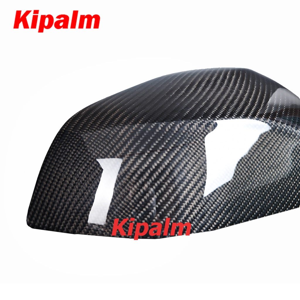 1 Pair Rearview Side Mirror Cap M Look Carbon Fiber Exterior Relacement Mirror Cover for Tesla Model 3