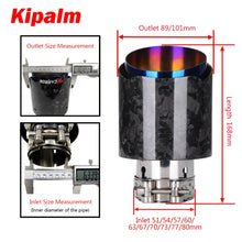 Load image into Gallery viewer, Forged Carbon Fiber Exhaust Pipe Muffler Tip with Blue Burnt for Camry Corolla Yaris Hilux Vios Rush Innova Fortuner Avanza