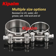 Load image into Gallery viewer, Kipalm Hose Clip Clamp Adjustable S304 Stainless Steel Size Range 17~112mm Heavy Duty Clamps