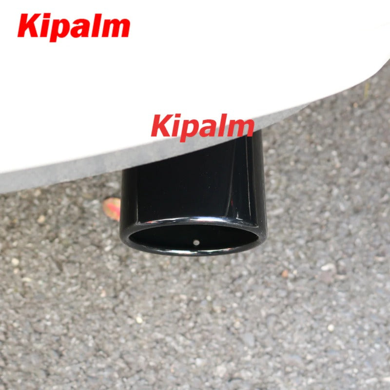 Universal Car Exhaust Pipe Tail Throat Stainless Steel Muffler Tips with Clamp Modification Parts Black Color