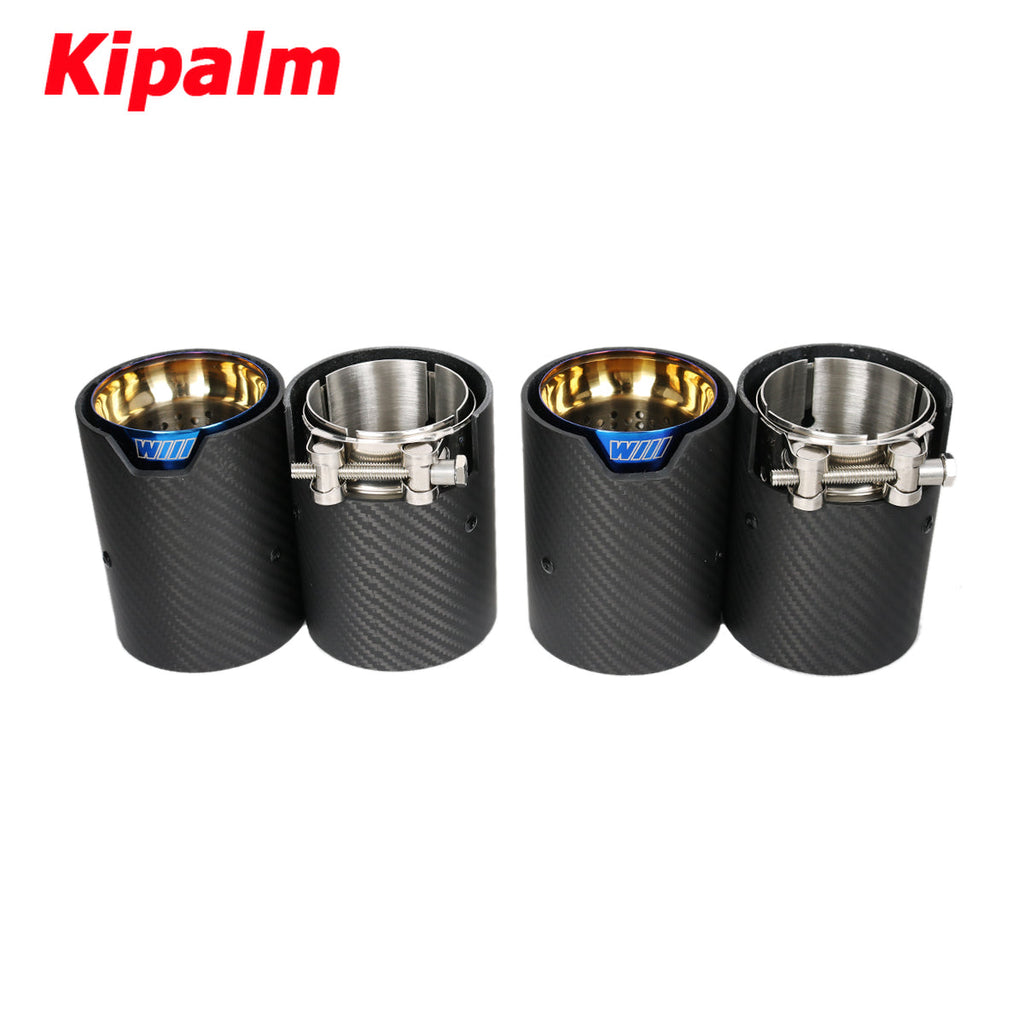 4PCS M Performance Matte Carbon Fiber Exhaust Tip Muffler for BMW Exhaust Pipe M2 F87 M3 F80 M4 F82 F83 M5 F10 M6 F12