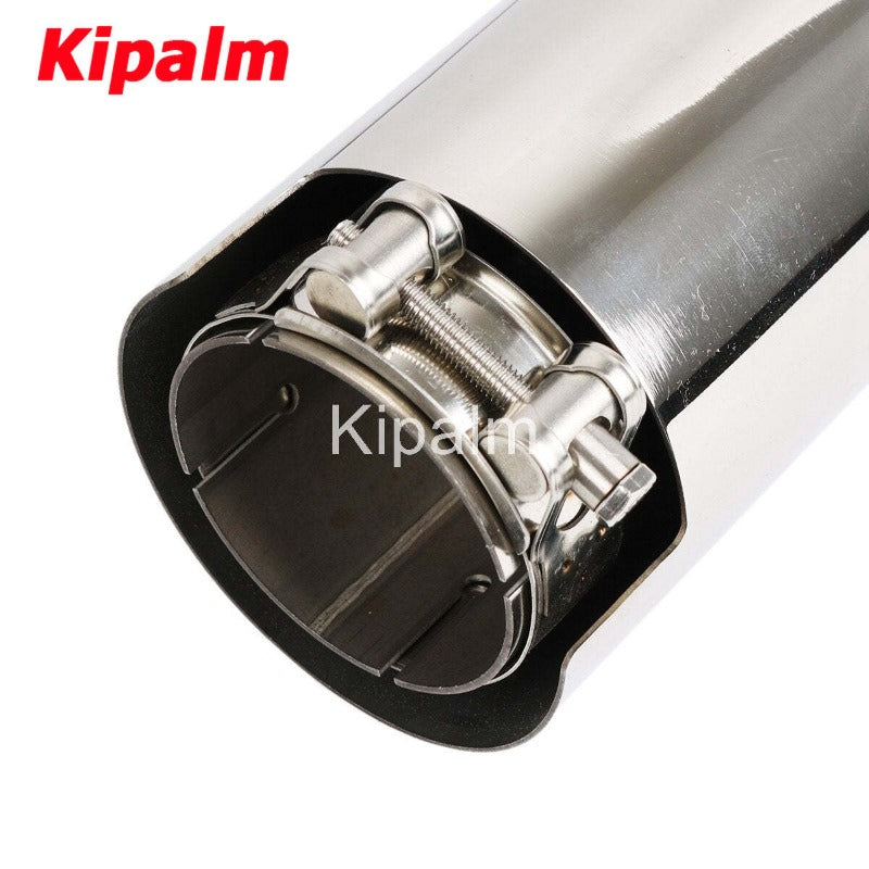 Customized Logo Stainless Steel Exhaust Muffler Car Mirror Polished Exhaust Tip