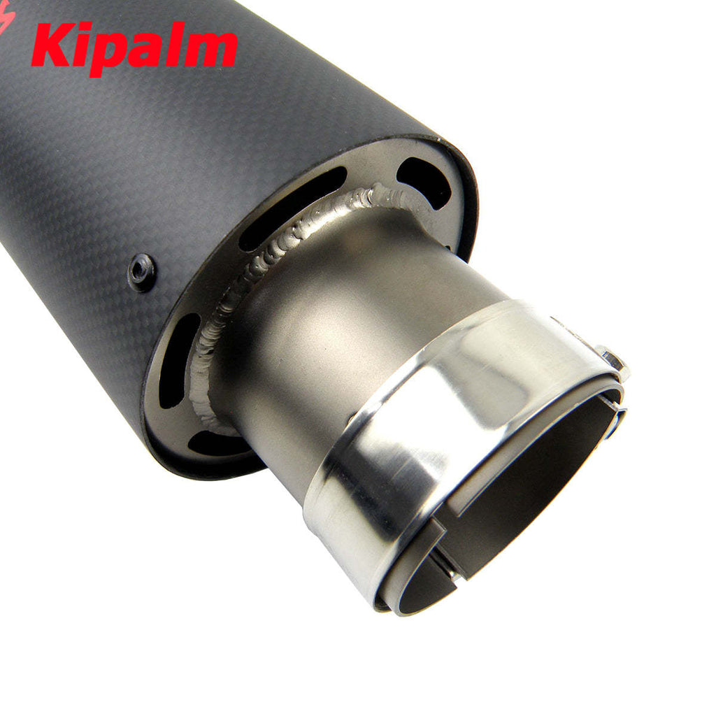 1PCS Akrapovic Curly Matte Car Universal Carbon Fiber Exhaust Tip Muffler Pipe For BMW BENZ AUDI VW