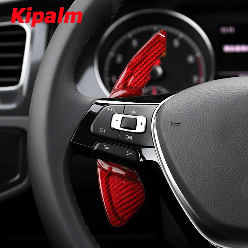 2pcs for Volkswagen MK7 Golf  Para Scirocco Polo GTI 2015-2017 Carbon Fiber Steering Wheel Shifter Paddle Extensions