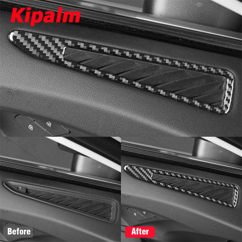 Car Carbon Fiber Interior Stickers for Audi A3 S3 2021-2022 LHD Decoration Frame Cover