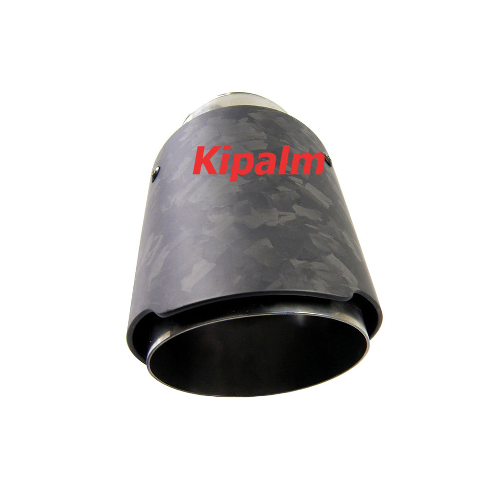 Car Universal Straight Cut Matte Forged Carbon Fiber Exhaust Muffler Tips for BMW AUDI GOLF MAZDA