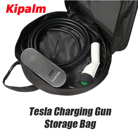 1PC Multi-Functional Tesla Charger Storage Black Bag with Large Capacity Easy To Carry