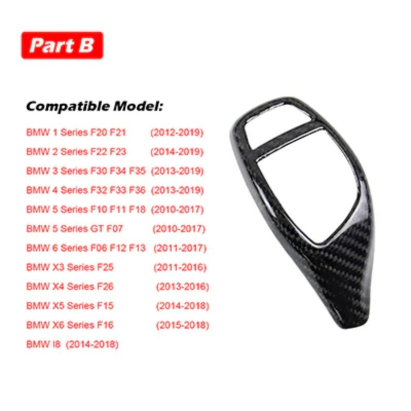 Carbon Fiber Gear Shift Knob and Panel Cover for BMW 1 2 3 4 Series F20 F21 F22 F23 F30 F34 F35 F36 F10 F11