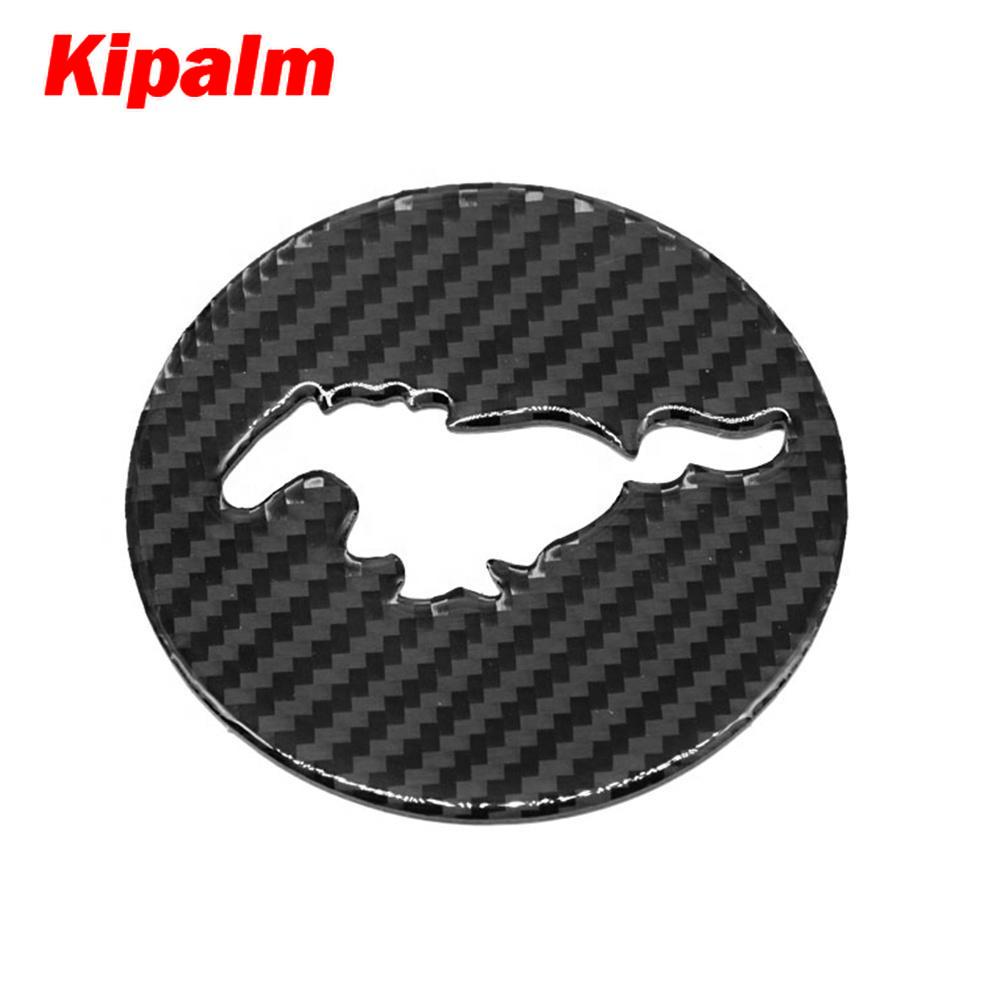 Mustang Real Carbon Fiber Steering Wheel Emblem for Ford Mustang Car Stickers Car-Styling 2015-2018 Mustang Stickers Accessories