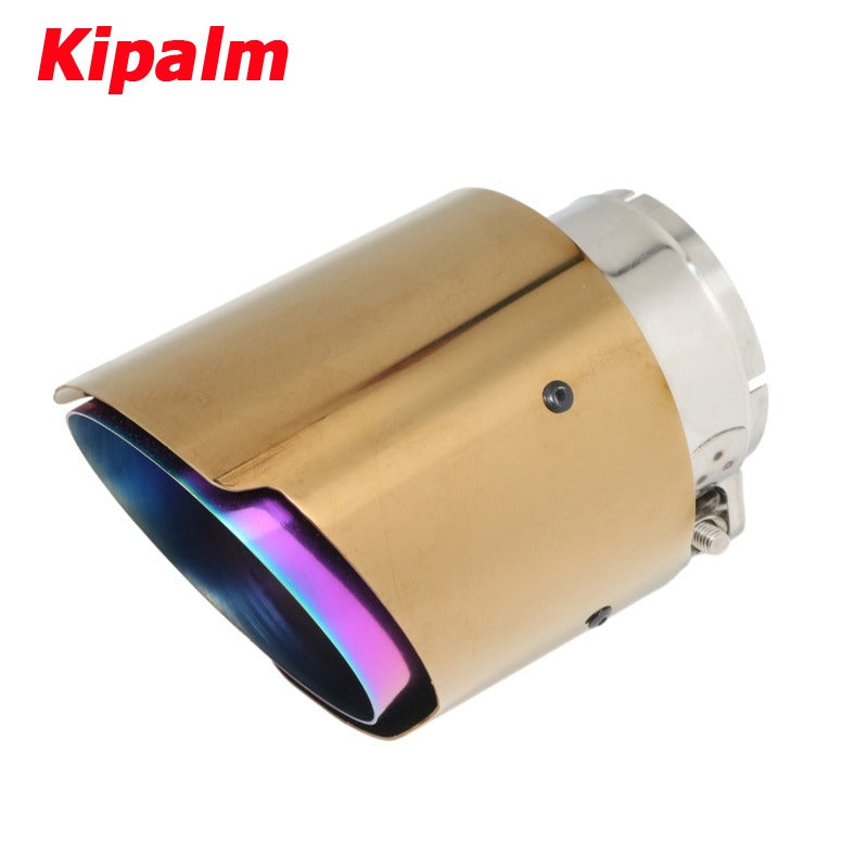 1PC 304 Stainless Steel Gold Purple Exhaust Tip Without Logo BMW 3 Series G20 2019 Tiguan R Accord 8th