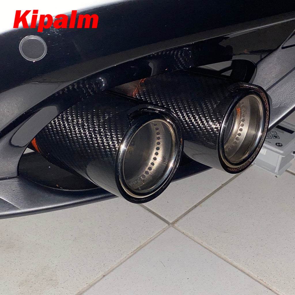 BMW M Performance Exhaust Pipe Muffler Tip Carbon Fiber Case BMW Exhaust Tip Cover Housing Tail Pipe Tip Carbon Fiber Cover