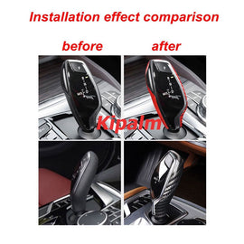 1pcs Carbon Fiber Gear Shift Knob Cover for BMW 5 6 7 X3 X4 Series Auto Interior Accessories Cover