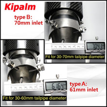 Load image into Gallery viewer, No Logo Angle Adjustable Akrapovic Type Carbon Fibre Car Exhaust Pipe Curly Edge Muffler Tip for Honda Toyota Etc..
