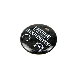 Kipalm For Ford Mustang Carbon Fiber Sticker Engine Start Stop Button Decoration Cover Car Styling For 2015-2019