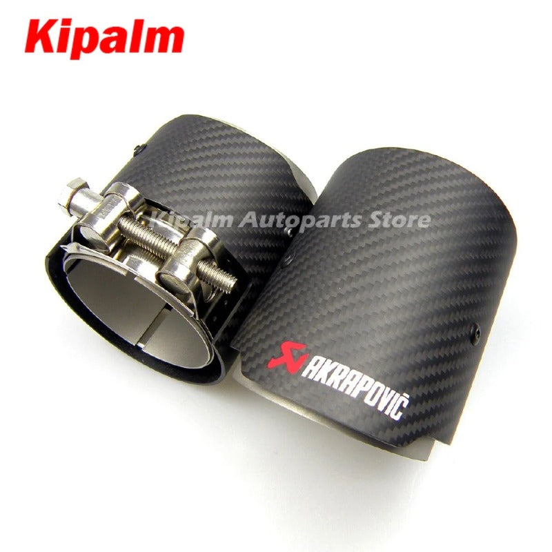 Carbon Fiber Akrapovic Exhaut tips for BMW F87 M2 F80 M3 F82 F83 M4 Direct Muffler Universal Fit Exhaust Tail Pipe Tip