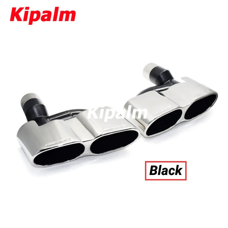 1 Pair 304 Stainless Steel Dual Exhaust Tip Mercedes-benz S Class W221 S350 To Modify S65 h-Style Muffler Pipe