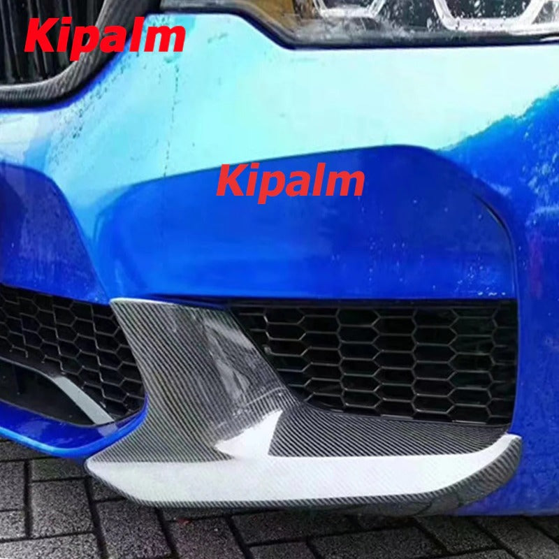 Dry Carbon BMW M5 F90 2018- Front Bumper Splitters Front Down Flaps Corner Lip Protector