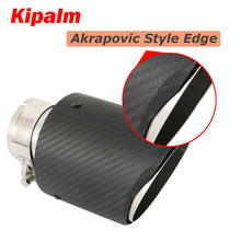 Load image into Gallery viewer, 1pcs New Style Matte Carbon Fiber Exhaust Pipe Car Universal Muffler Tail Tips Modify