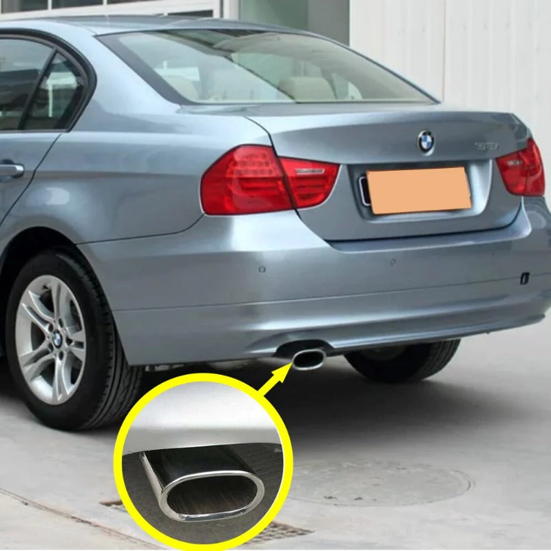 Kipalm Stainless Steel Exhaust Tip Pipe Muffler Car Styling Exhaust System Tip Modified Car Tail For BMW 3 Series 318 2005-2012