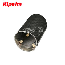 Load image into Gallery viewer, Car Universal Adjustable Carbon Fiber Cover Muffler Pipe Tip Carbon Fiber Case Exhaust Tip Housing with Circlip 57-63mm Ak Logo
