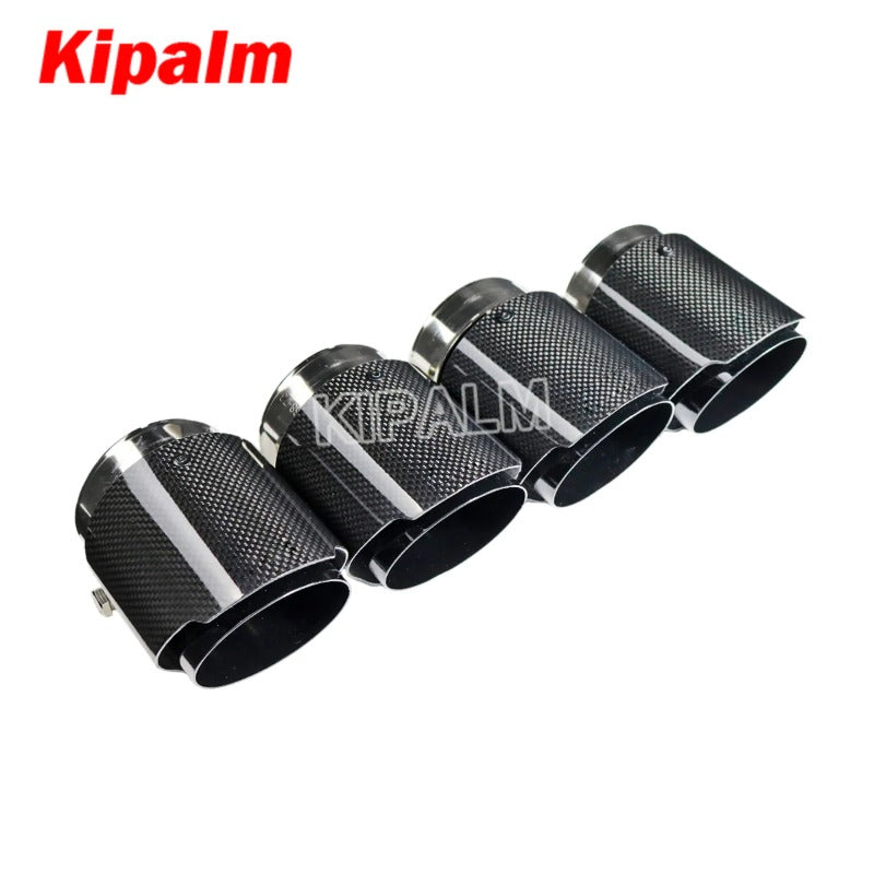 4pcs M Performance Glossy Carbon Fiber Exhaust Muffler Tips for BMW M3 M4 F80 F82 F83 F87 F10 F12 F13 F06 M6