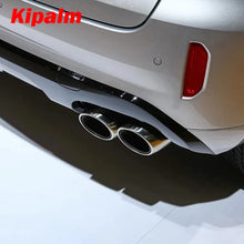 Load image into Gallery viewer, New Style Stainless Steel Car Universal Exhaust System End Pipe Car Exhaust Tip Dual Wall Angle Cut Outlet 110mm