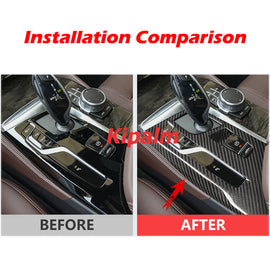 Real Carbon Fiber Interior Accessories Car Decoration Multimedia Panel Cover for BMW G30 G31 G38