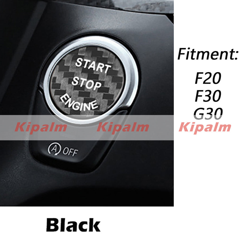 Carbon Fiber Sticker Engine Start Stop Button Decoration Cover for BMW F20 F30 G30