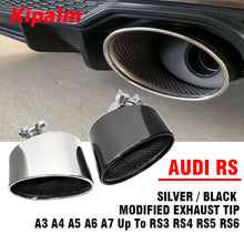 Load image into Gallery viewer, Audi Stainless Steel Oval Exhaust Pipe for A3 A4 A5 A6 A7 Up To RS3 RS4 RS5 RS6 RS7 Car Muffler Tip