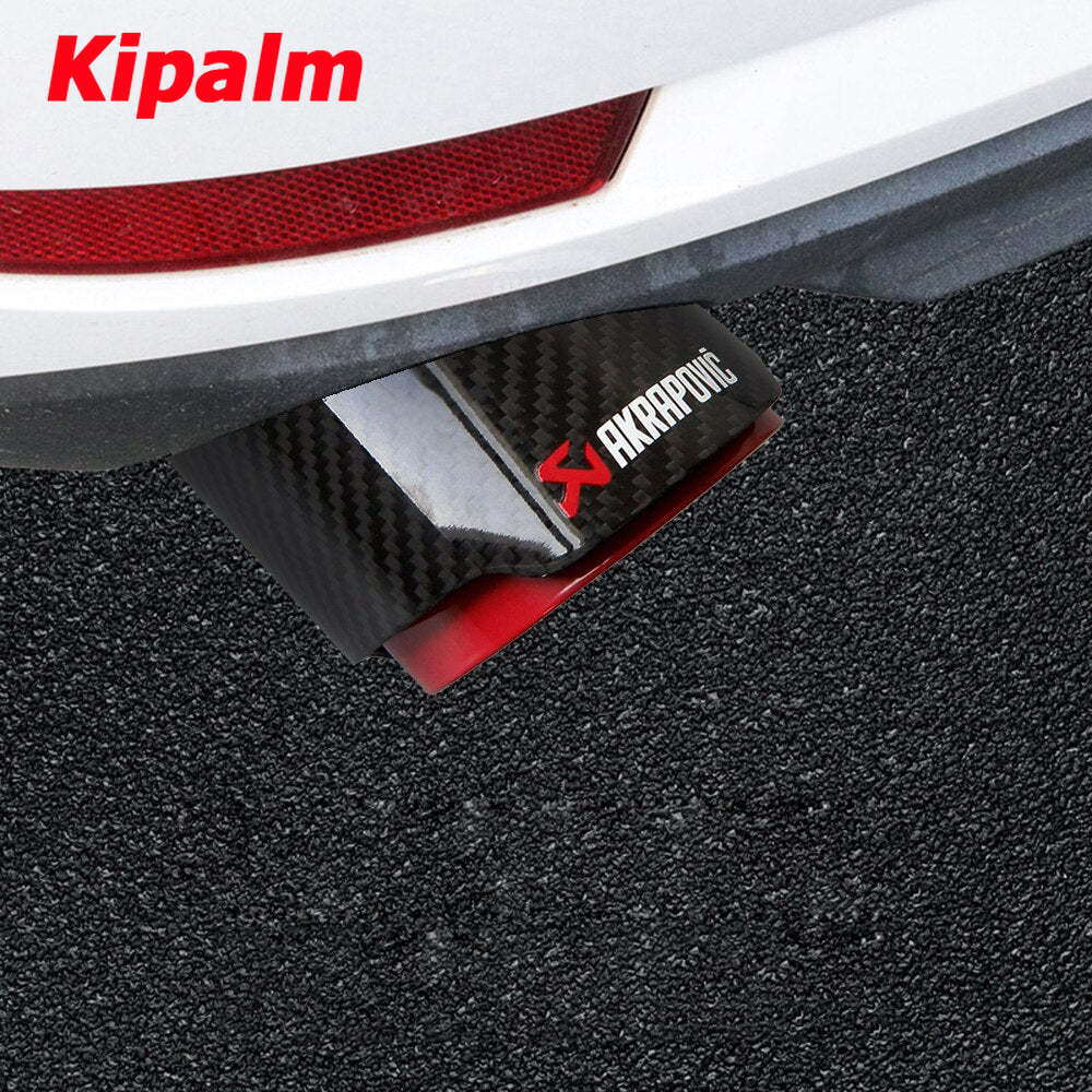 1PC Universal Akrapovic Carbon Fiber Red Coated Car Exhaust Pipe Tailtip Muffler tip Toyota CRV Without Logo