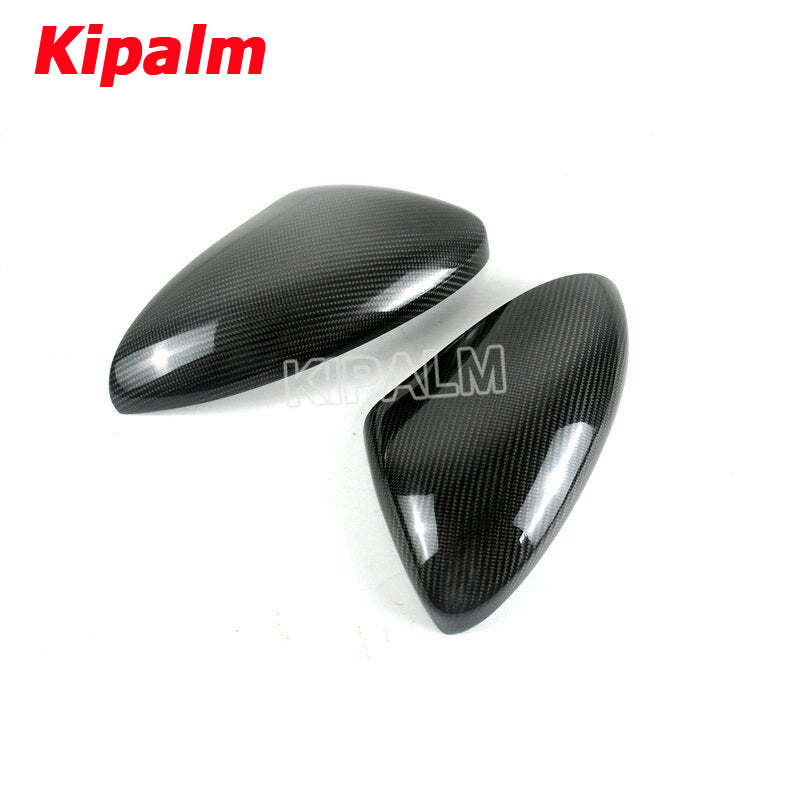 1 Pair Stick on Type Carbon Fiber Rearview Mirror Cover Caps for Porsche 718 Cayman Boxster 2017-