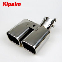 Load image into Gallery viewer, Alpha Dual Exhaust Tip 304 Stainless Steel Modified Car Rear Tail Throat Muffler Tip