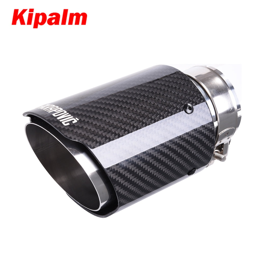 Kipalm Forged Carbon Fiber Exhaust Tip 304 Stainless Steel Twill Carbon Fiber Muffler Tips Fit for BMW X5 E70 E53