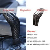 For BMW 1 2 Series X1 X2 Car Carbon Fiber Shift Knob Gear Head Stick Lever Handle Cover